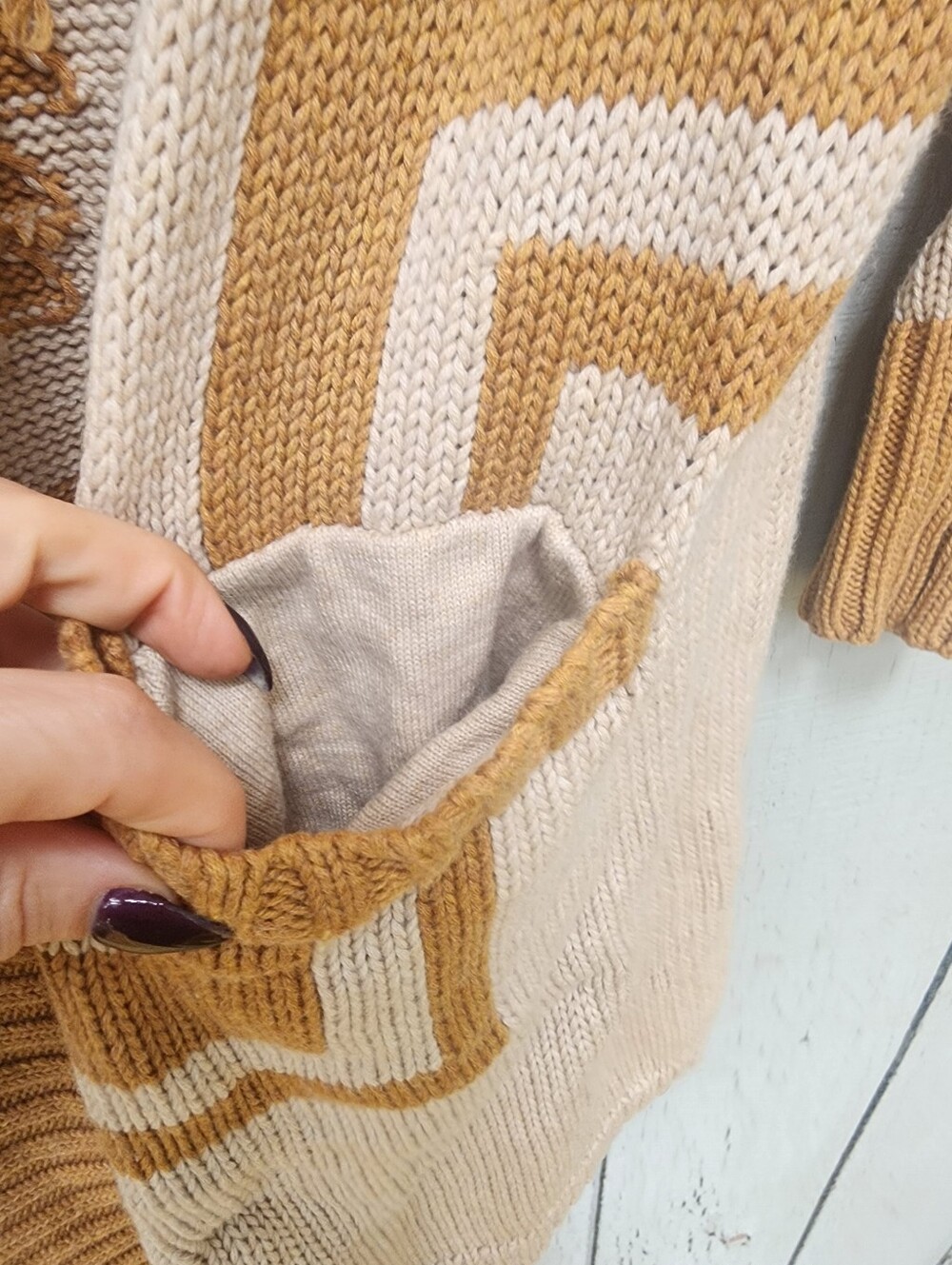 Pendleton Harding Wool Blend Open Cardigan Sandshell Small - Picture 7 of 11